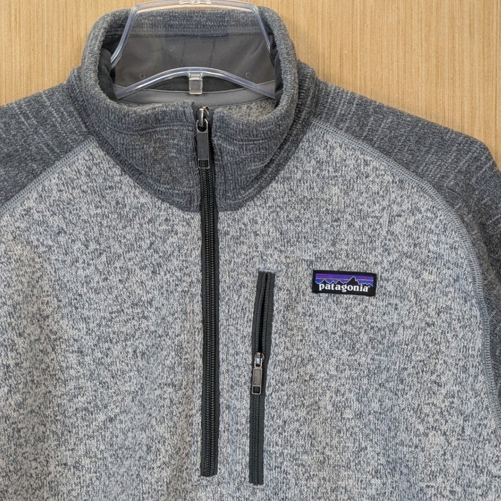 Patagonia Mens Better Sweater 1/4 Zip‎ Fleece Pullover Grey Medium Outdoors
